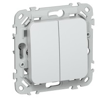 FLITE Выключатель 2-клавишный 10А ВС12-1-0-ФлЖ жемчуг  FI-V20-0-10-1-K36  IEK