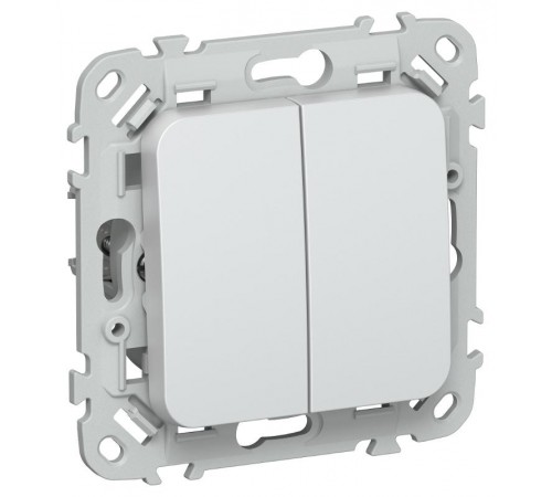 FLITE Выключатель 2-клавишный 10А ВС12-1-0-ФлЖ жемчуг  FI-V20-0-10-1-K36  IEK