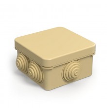 Коробка распределительная 40-0200-1001 для о/п безгалогенная (HF) сосна 70х70х40 (132шт/кор) IP55  40-0200-1001  Промрукав