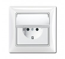 ABB Basic 55 Альп. белый Розетка с/з 16А 250В, IP44, в сборе  2018-0-1505   2CKA002018A1505  ABB