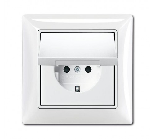 ABB Basic 55 Альп. белый Розетка с/з 16А 250В, IP44, в сборе  2018-0-1505   2CKA002018A1505  ABB