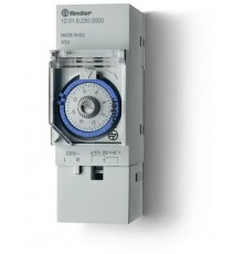 Реле времени механическое суточное; монтаж на рейку 35мм; 1СO 16A; питание 230В АC; ширина 35.8мм; степень защиты IP20  120182300000  Finder