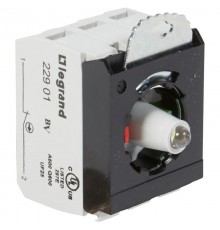 Комплектующий блок для кнопок - Osmoz - для комплектации - с подсветкой - под винт - 24В~/= - НО+НЗ - белый - 3 поста  023003  Legrand