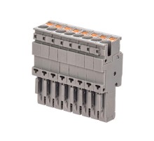 Штекер, зажим push-in, 8 точек подключения, 2.5 кв.мм, серый  VPR-P-2.5-8  DKC
