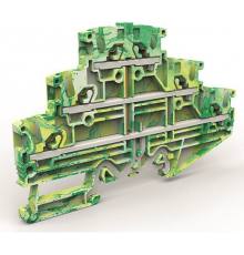 Трехуровневая клемма на 2,5 кв.мм с заземлением  ZEFTE200  DKC