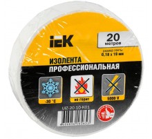 Изолента 0,18х19 мм белая 20 метров   UIZ-20-10-K01  IEK