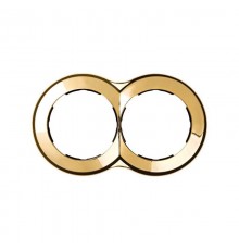 Simon 88 Рамка декоративная, 2 поста, круг в круге, S88, золото  88620-36  Simon