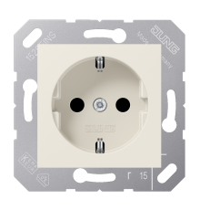 Штепсельная розетка SCHUKO 16А / 250В, пружинные зажимы; термопласт; слоновая кость; CD500  CD5120BF  Jung