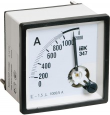 Амперметр Э47 1000/5А кл. точн. 1,5 72х72мм  IPA10-6-1000-E  IEK