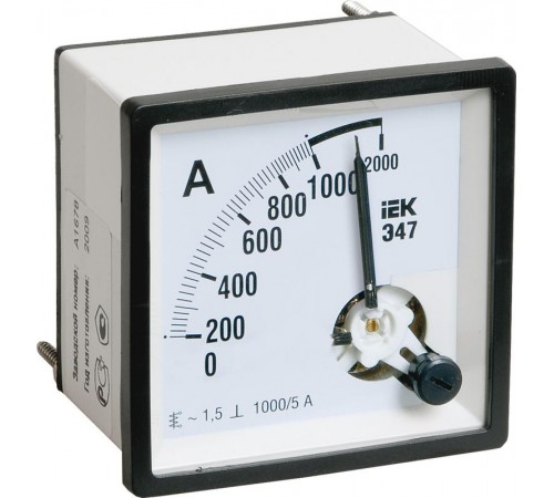 Амперметр Э47 2000/5А кл. точн. 1,5 72х72мм  IPA10-6-2000-E  IEK