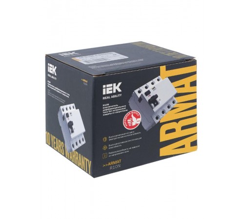 Выключатель дифференциальный (УЗО) R10N 4P 40А 30мА тип A ARMAT  AR-R10N-4-040A030  IEK