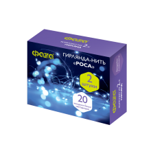 Комплект гирлянд декоративных, питание от ЭП  DC-G05-20WS2, комплект 2 шт., бел. 20 LED, 2xCR2032, IP20  .5048010  ФАZА