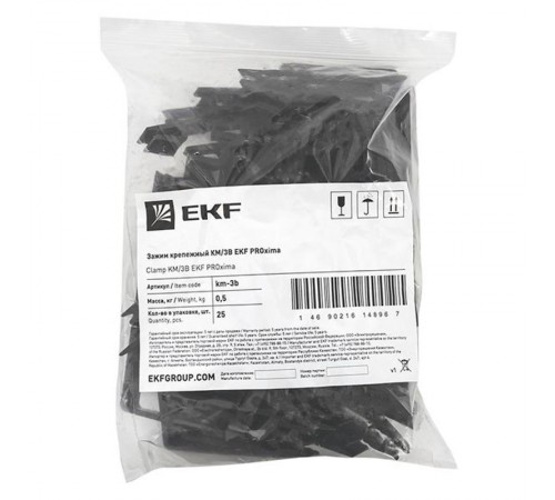 Зажим крепежный КМ/3В  km-3b  EKF