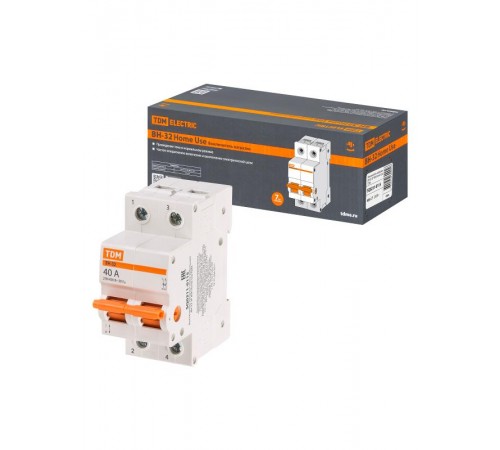 Выключатель нагрузки модульный (мини-рубильник) ВН-32 2P 40A Home Use  SQ0211-0115  TDM