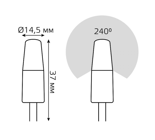 Лампа светодиодная Elementary G4 12V 3W 250lm 3000K силикон LED 1/20/200  18713  Gauss