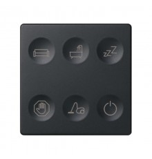 Сенсорный 6-кл выключатель с тематической маркировкой Т1, графит  8000663-038  Simon