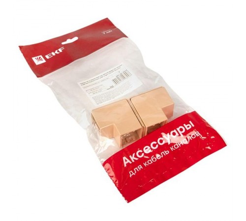 Поворот 90 гр. (25х25) (4 шт) Plast EKF PROxima   под светлое деревоabl-25-25x4EKF