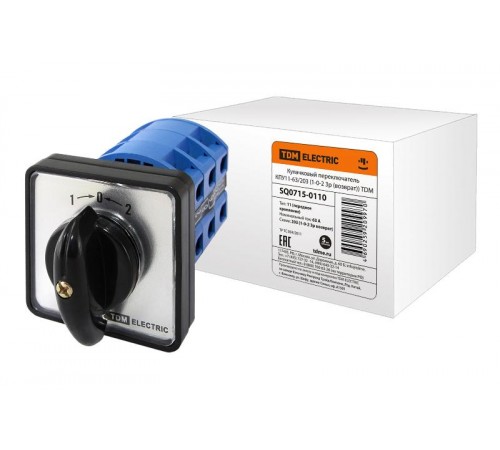 Кулачковый переключатель КПУ11-63/203 (1-0-2 3р (возврат))  SQ0715-0110  TDM