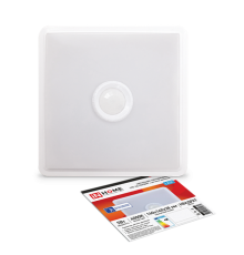 Светильник светодиодный СПБ-2Д-КВАДРАТ 5Вт 230В 4000К 400лм 140мм c ненастраиваемым датчиком белый  4690612022079  IN HOME