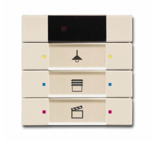 6129/01-82-500 Сенсор управления с ИК-приемником, 3/6-кл., слоновая кость  6135-0-0157  2CKA006135A0157  ABB