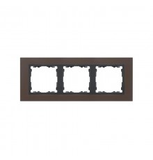 Simon 82 Рамка декоративная, 3 поста, S82 Nature, Металл, свинец-графит  82837-38  Simon