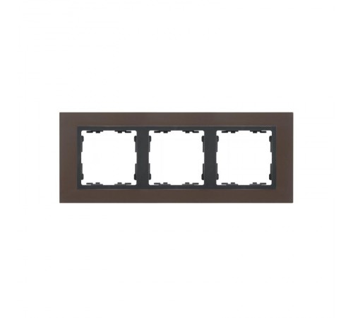Simon 82 Рамка декоративная, 3 поста, S82 Nature, Металл, свинец-графит  82837-38  Simon