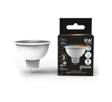 Лампа светодиодная Smart MR16 6W GU5.3 RGBW+dim 1/10/100  101105406  Gauss