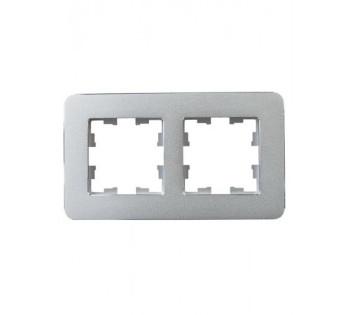 BRITE Рамка 2-ая РУ-2-1-Бр металл алюминий RE  BR-M22-M-01-K47  IEK