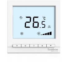 Термостат комнатный цифровой, для 4тр 3ск FCU и клап 0-10В, 1TI 1DI 3DO 2AO Modbus бел ~220В BS  RTF4VIML  SE