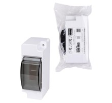 Бокс пластиковый навесной КМПн-1/2 для наружной установки с п/прозрачной крышкой, IP30, (ВхШхГ) 140х52х80мм НАРОДНЫЙ  SQ0907-0601  TDM