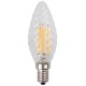 Лампа светодиодная F-LED BTW-7W-840-E14 (филамент, свеча витая, 7Вт, нейтр, E14)  Б0027961  ЭРА