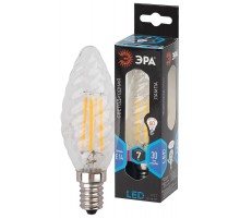 Лампа светодиодная F-LED BTW-7W-840-E14 (филамент, свеча витая, 7Вт, нейтр, E14)  Б0027961  ЭРА