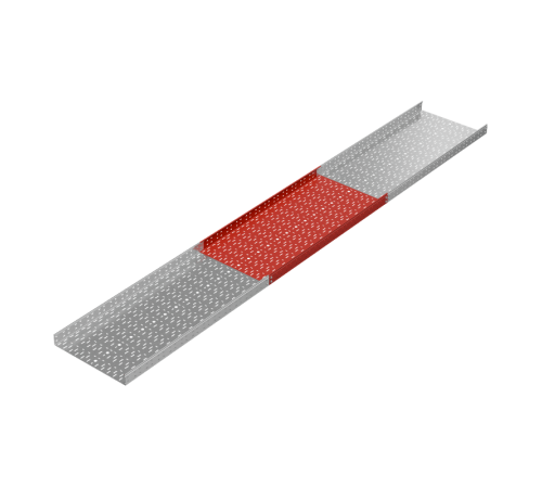Лоток перф. 80х600х1,2 L2000 мм "Стандарт ПЛЮС" INOX304  LPEplus80-600-1.2-2000 INOX304  КМ-Профиль