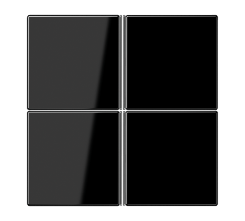 Набор клавиш для сенсорного модуля KNX, 4-ной, черный  LS404TSASW  Jung