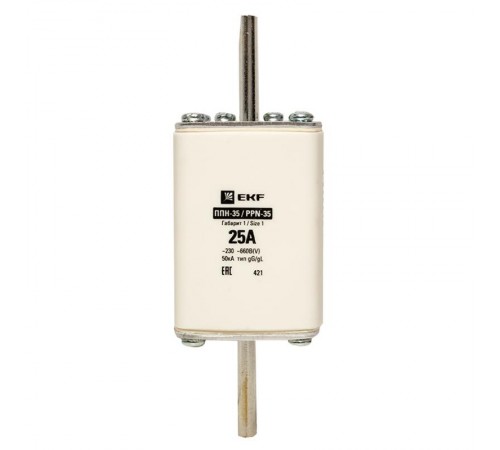 Плавкая вставка ППН-35 250/ 25А габарит 1  fus-35/250/25  EKF