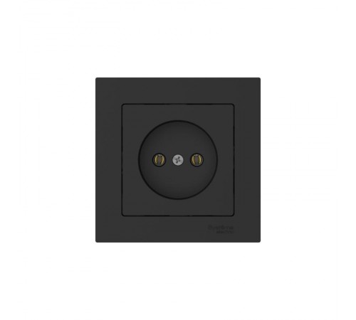 AtlasDesign Карбон Розетка без заземления, 16А, (в сборе с рамкой), быстрозажимные клеммы  ATN001040S  SE