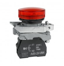 Сигнальная лампа OptiSignal D22 C4-L-M4 красная металл 230-240VAC XB4BVM4