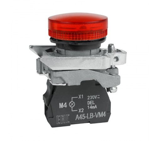 Сигнальная лампа OptiSignal D22 C4-L-M4 красная металл 230-240VAC XB4BVM4