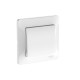 Glossa Белый Выключатель 1-клавишный, сх.1, 10АХ, (в сборе с рамкой), быстрозажимные клеммы  GSL000112S  SE