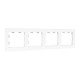 4 - местная рамка, белая, пластик Эпика EKF  UP1-FPW-04  EKF