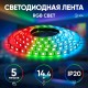 Лента светодиодная 60 диодов IP20 мультиколор LS5050-60LED-IP20-RGB-eco-5m  Б0035606  ЭРА