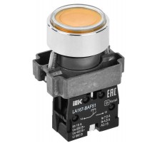 Кнопка LA167-BAF51 d=22мм 1з желтая  BBT20-BAF51-1-22-67-K05  IEK