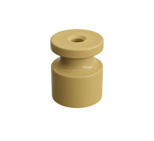 Изолятор пластиковый для наружного монтажа витой электропроводки, D20х24мм, цвет - песочное золото, серия УСАДЬБА, ТМ МЕЗОНИНЪ (100 шт/уп)