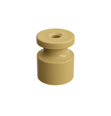 Изолятор пластиковый для наружного монтажа витой электропроводки, D20х24мм, цвет - песочное золото, серия УСАДЬБА, ТМ МЕЗОНИНЪ (100 шт/уп)