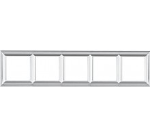 Рамка 5-постов; термопласт; алюминий; Eco Deco  EPD485AL  Jung