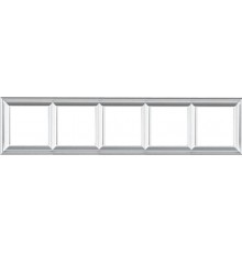 Рамка 5-постов; термопласт; алюминий; Eco Deco  EPD485AL  Jung