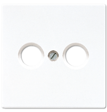 Крышка для TV-FM-розеток, фиксация винтом; термопласт; белый; LS990  LS990TVWW  Jung