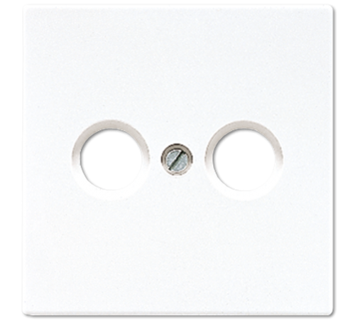 Крышка для TV-FM-розеток, фиксация винтом; термопласт; белый; LS990  LS990TVWW  Jung