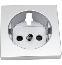 Simon 82 Накладка на розетку двухполюсную с заземляющим контактом, с защитными шторками, S82 Detail алюминий-  82041-93  Simon