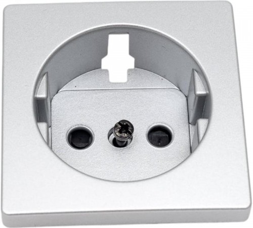 Simon 82 Накладка на розетку двухполюсную с заземляющим контактом, с защитными шторками, S82 Detail алюминий-  82041-93  Simon